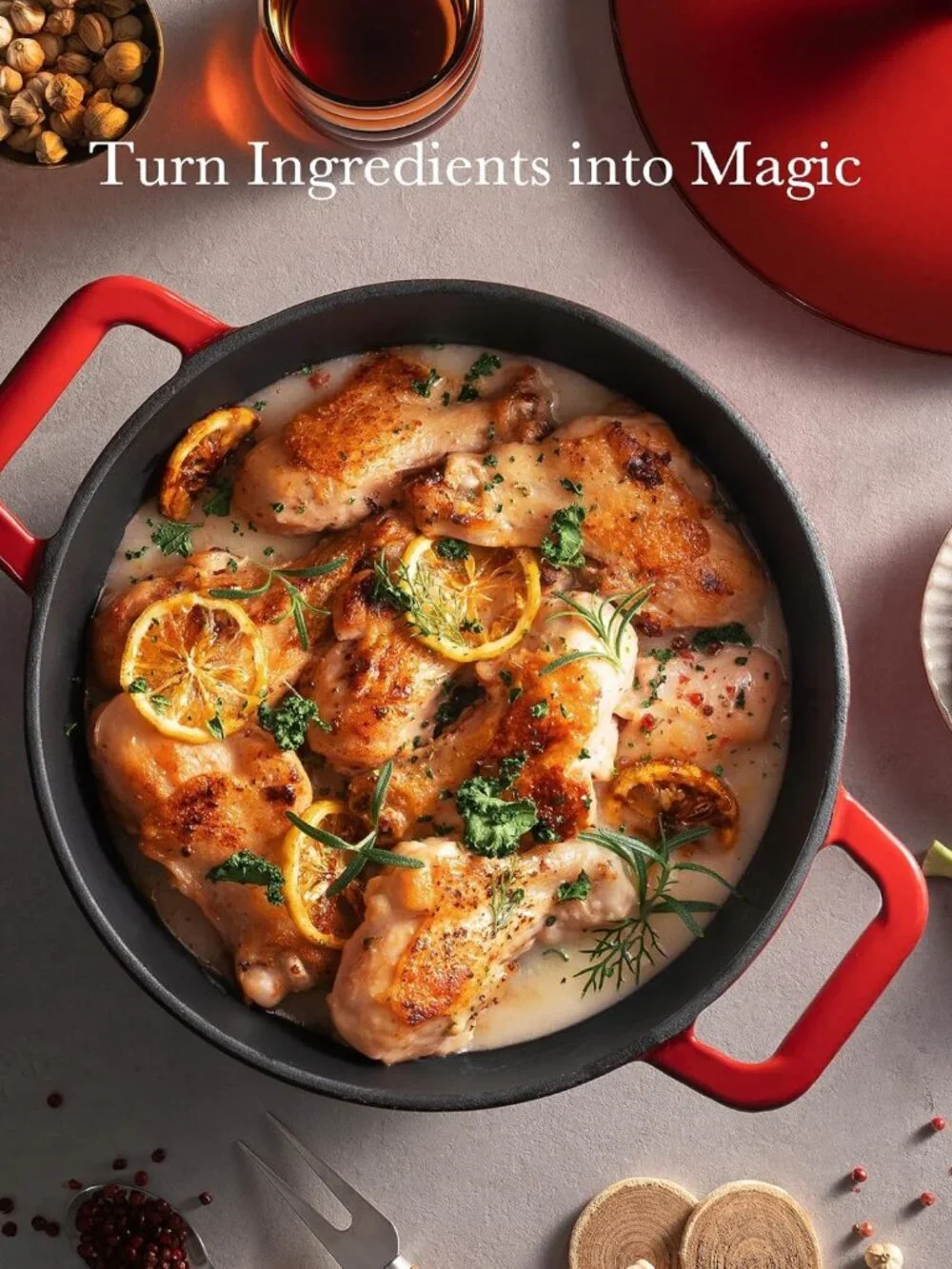 6QT Enameled Cast Iron Dutch Oven with Lid - Perfect for Baking, Braising